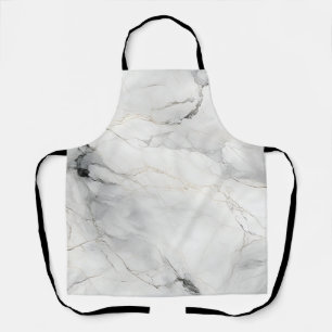 Amazing Colour Print  White Marble Apron