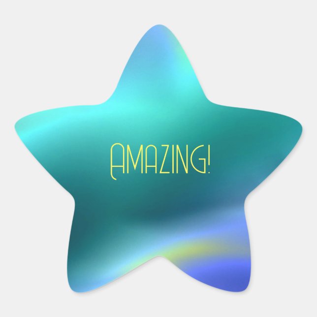 "Amazing" Colourful Star Sticker (Front)