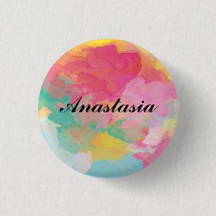 Amazing Colourful with your name 3 Cm Round Badge