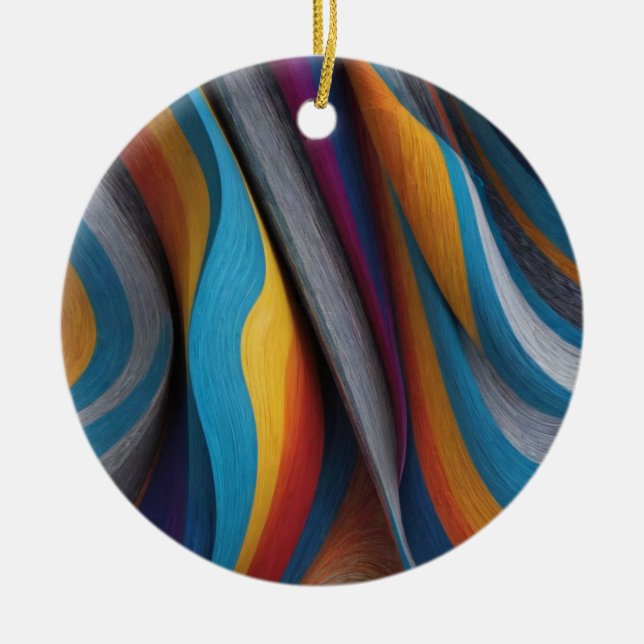 amazing colours ceramic ornament (Front)