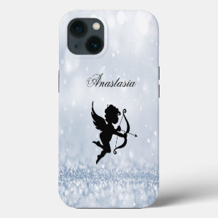 Amazing, Cool, Baby Blue Sparkly Cupid iPhone 13 Case