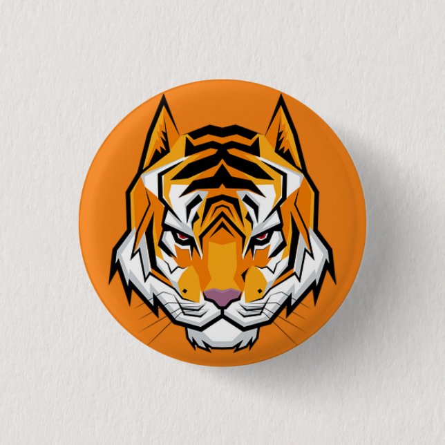 Amazing Cool Perfect Orange Tiger  3 Cm Round Badge (Front)