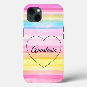 Amazing, Cool, Rainbow Heart Case-Mate iPhone Case