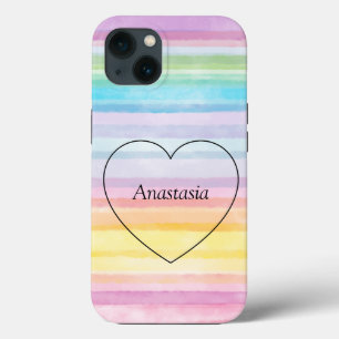 Amazing, Cool, Rainbow Heart iPhone 13 Case