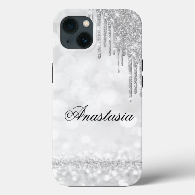 Amazing, Cool, Silver Sparkly  Case-Mate iPhone Case (Back)