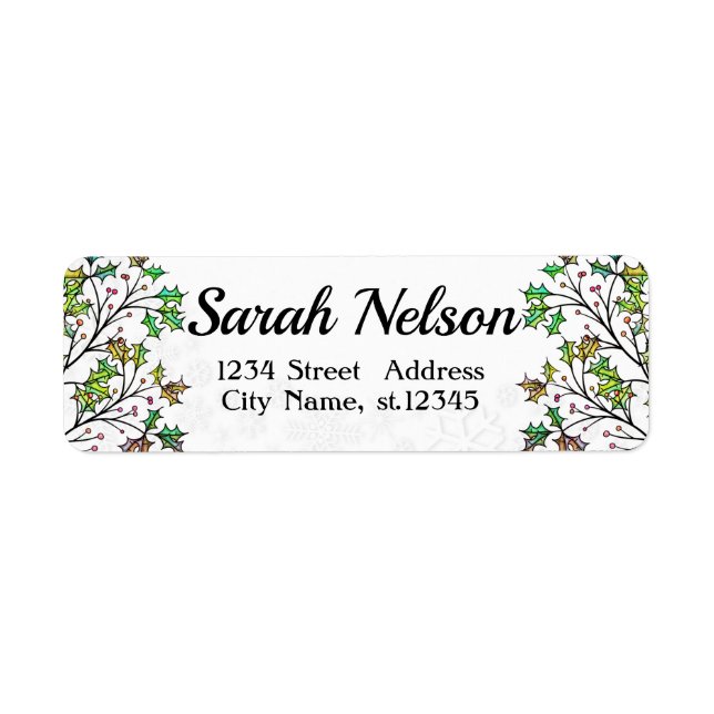 Amazing, Cool, Sparkly Gold Label Return Address Label (Front)