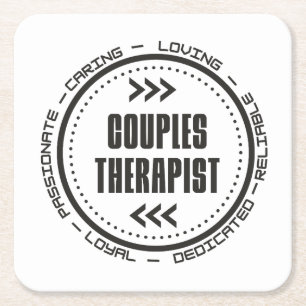 Amazing Couples Therapist Square Paper Coaster