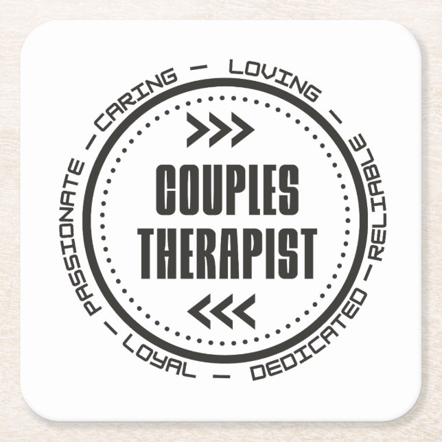Amazing Couples Therapist Square Paper Coaster (Front)