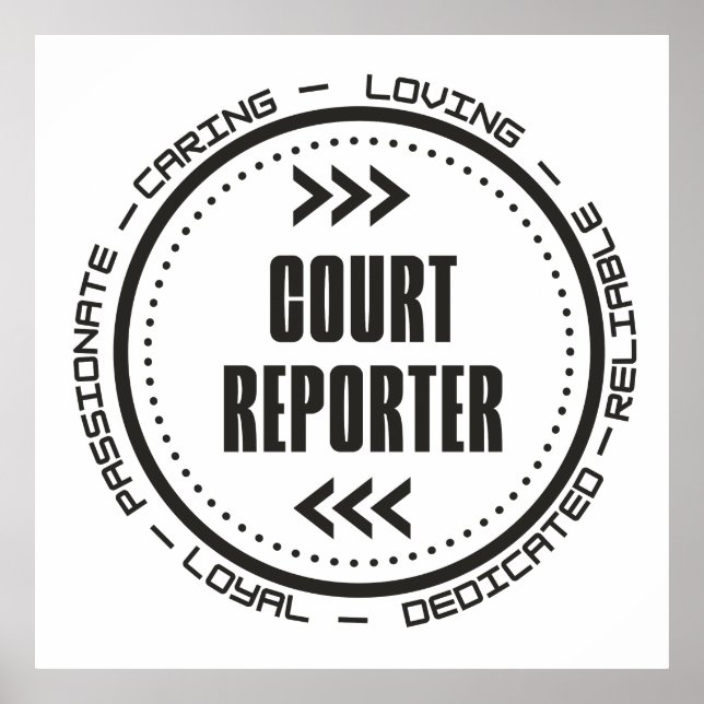 Amazing Court Reporter Poster (Front)