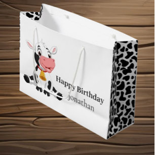  Amazing  Cow Birthday Large Gift Bag