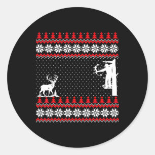 Amazing Cute Funny Duck Hunter Deer Hunting Ugly C Classic Round Sticker