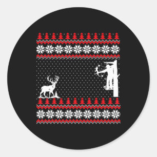 Amazing Cute Funny Duck Hunter Deer Hunting Ugly C Classic Round Sticker
