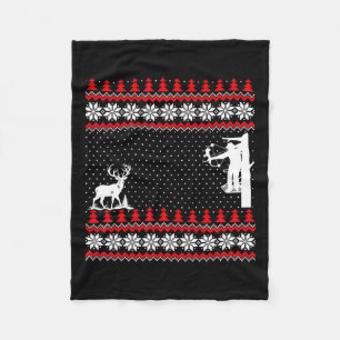 Amazing Cute Funny Duck Hunter Deer Hunting Ugly C Fleece Blanket