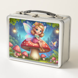 amazing cute little fairy metal lunch box