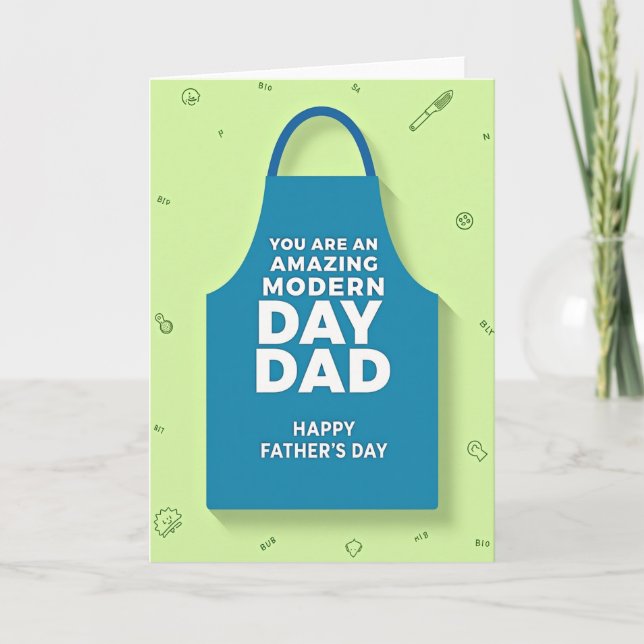 Amazing Dad Apron Fathers Day Card (Front)
