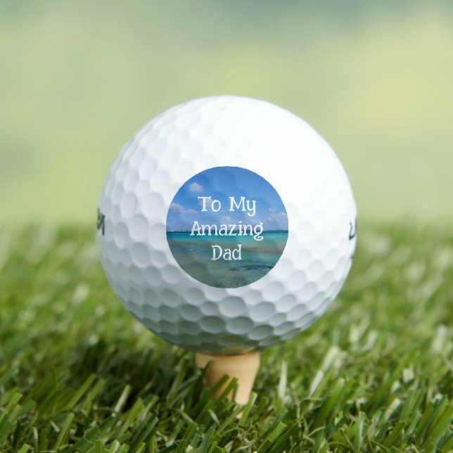Amazing Dad Bermuda Turquoise Water Golf Balls (Insitu Tee)