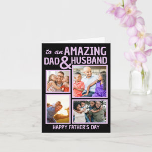 Amazing Dad & Husband Custom Father's Day Photo Card