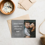 Amazing dad photo Father's Day card<br><div class="desc">A simple,  yet impactful photo Father's Day card featuring amazing dad message and textural background.</div>