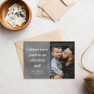 Amazing dad photo Father's Day card