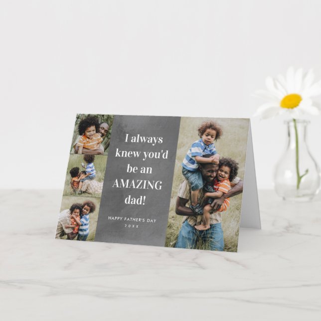Amazing dad photo Father's Day Card (Small Plant)
