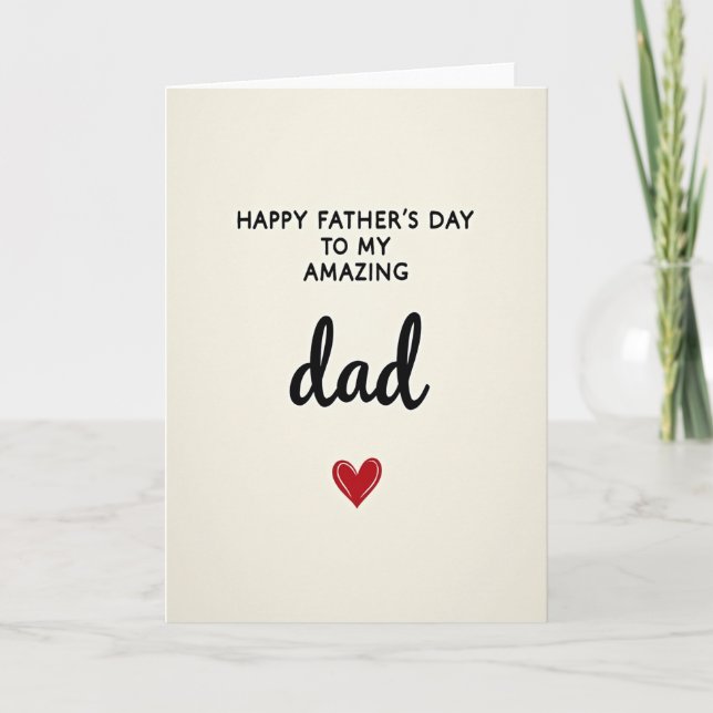 Amazing Dad Simple Love Card (Front)