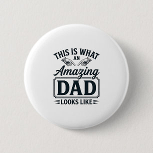 Amazing Dad Vintage Engraving Typography Design_1 6 Cm Round Badge
