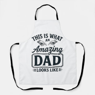 Amazing Dad Vintage Engraving Typography Design_1 Apron