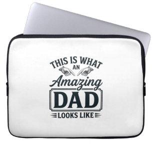 Amazing Dad Vintage Engraving Typography Design_1 Laptop Sleeve
