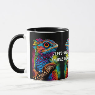 Amazing Day Be Wild Rainbow Lizard Gecko  Mug