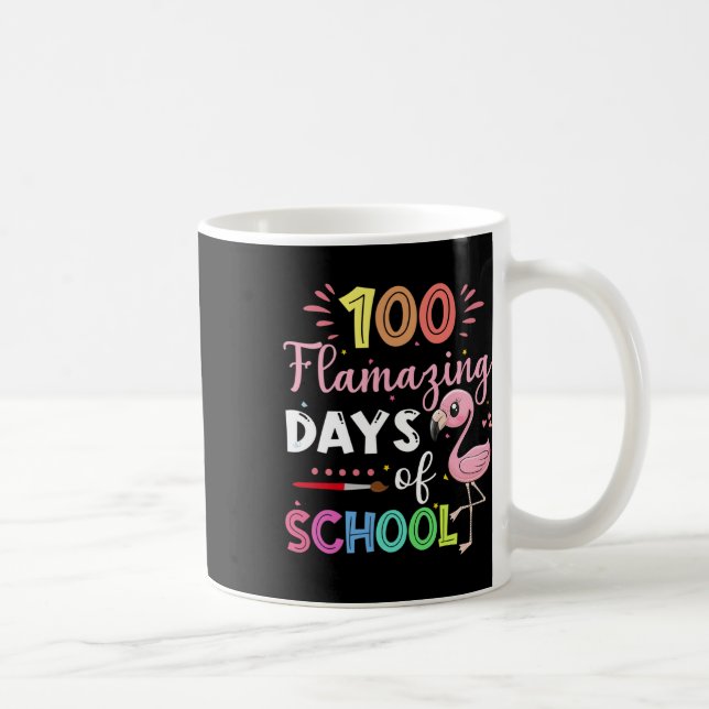 Amazing Days Of School Cute Flamingo Student Teach Coffee Mug (Right)
