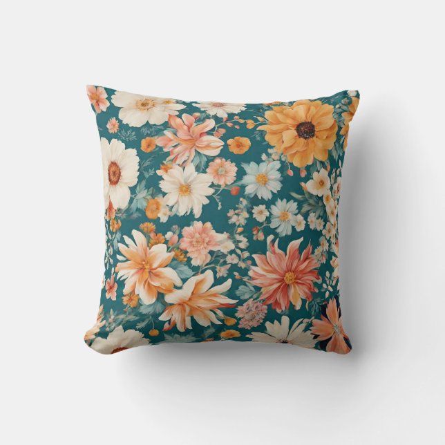 Amazing Delicate Flowers Cushion (Front)