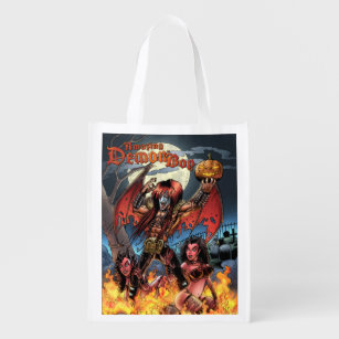 Amazing Demon Boy Comic Art Reusable Grocery Bag