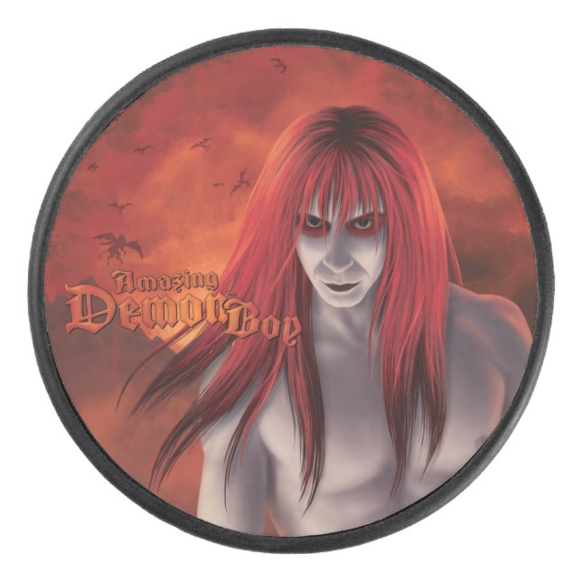 Amazing Demon Boy Dawn of the Demon Hockey Puck (Front)