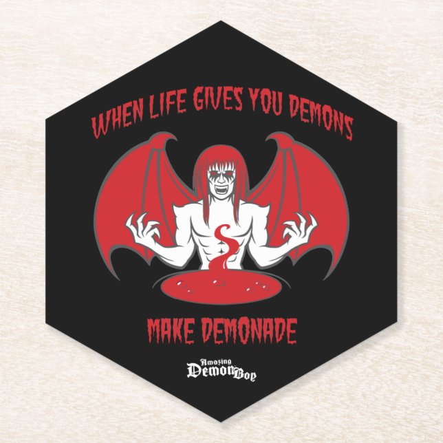 Amazing Demon Boy Demonade Paper Coaster (Front)