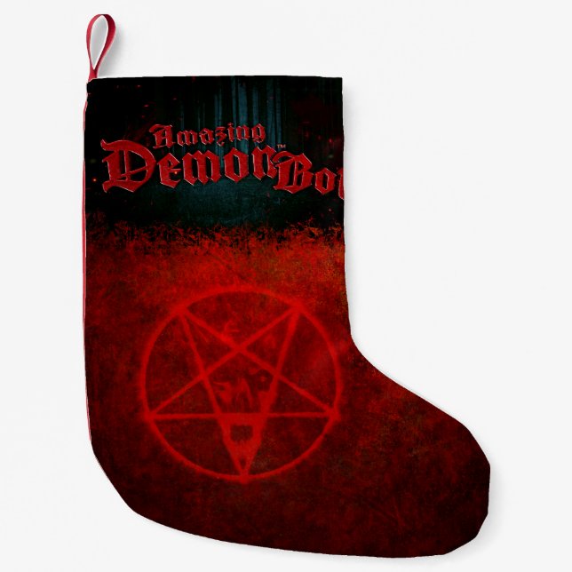 Amazing Demon Boy Hellish Small Christmas Stocking (Front)