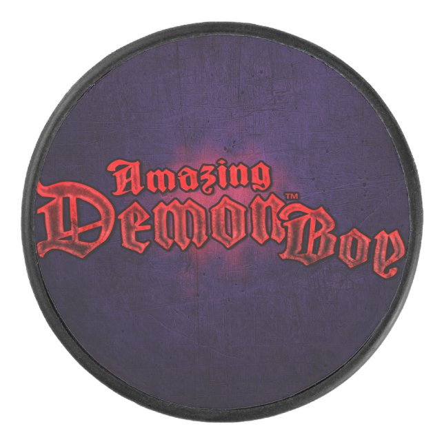 Amazing Demon Boy Logo Hockey Puck (Front)