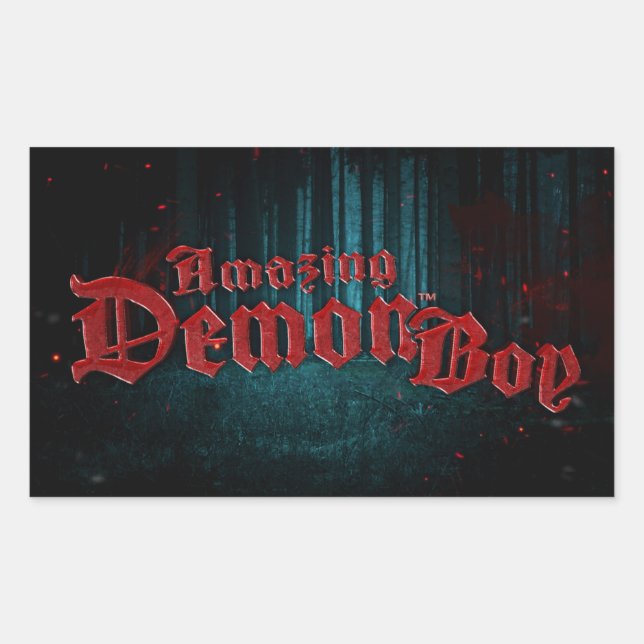 Amazing Demon Boy Rectangular Sticker (Front)