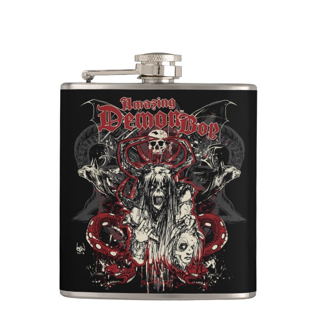 Amazing Demon Boy Rise of the Demon Hip Flask (Front)