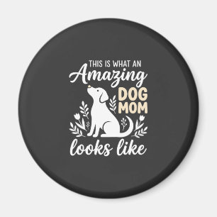 Amazing Dog Mum Floral Dog Lover Magnet
