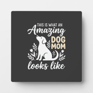 Amazing Dog Mum Floral Dog Lover Plaque