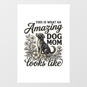Amazing Dog Mum Vintage Floral Dog Lover Design_1