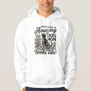 Amazing Dog Mum Vintage Floral Dog Lover Design_1 Hoodie