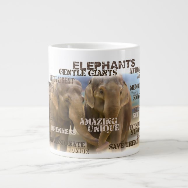 Amazing Elephants Jumbo Mug (Front)
