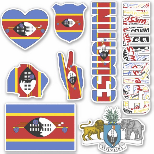 Amazing Eswatini Shapes National Symbols (Front)