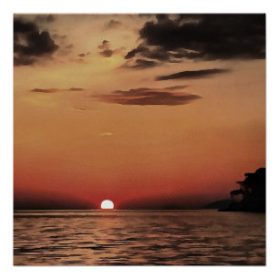 Amazing Evening In Akyaka Artistic Sunset Poster