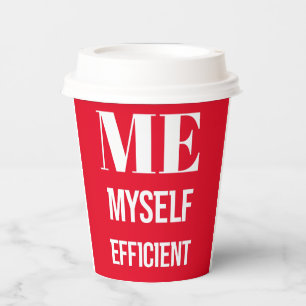Amazing extrovert smart intellectual typography  paper cups