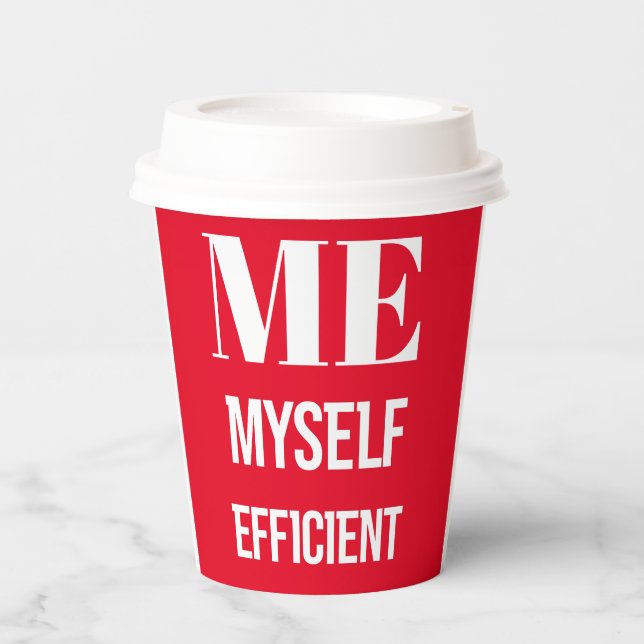Amazing extrovert smart intellectual typography  paper cups (Front)