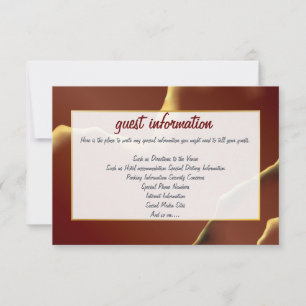 Amazing Fab Wedding Inky Earthtone Red Abstract  Invitation