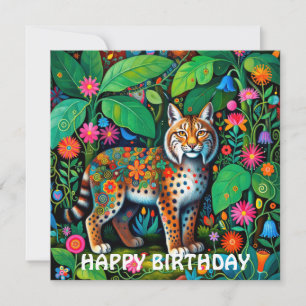 Amazing Fairy Lynx Bobcat Animal Card
