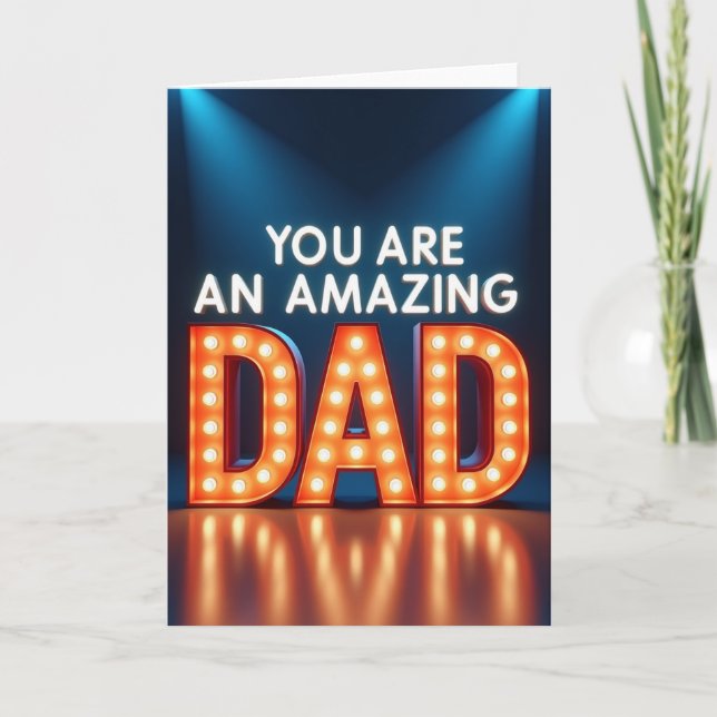Amazing Fathers Day Lights Card (Front)